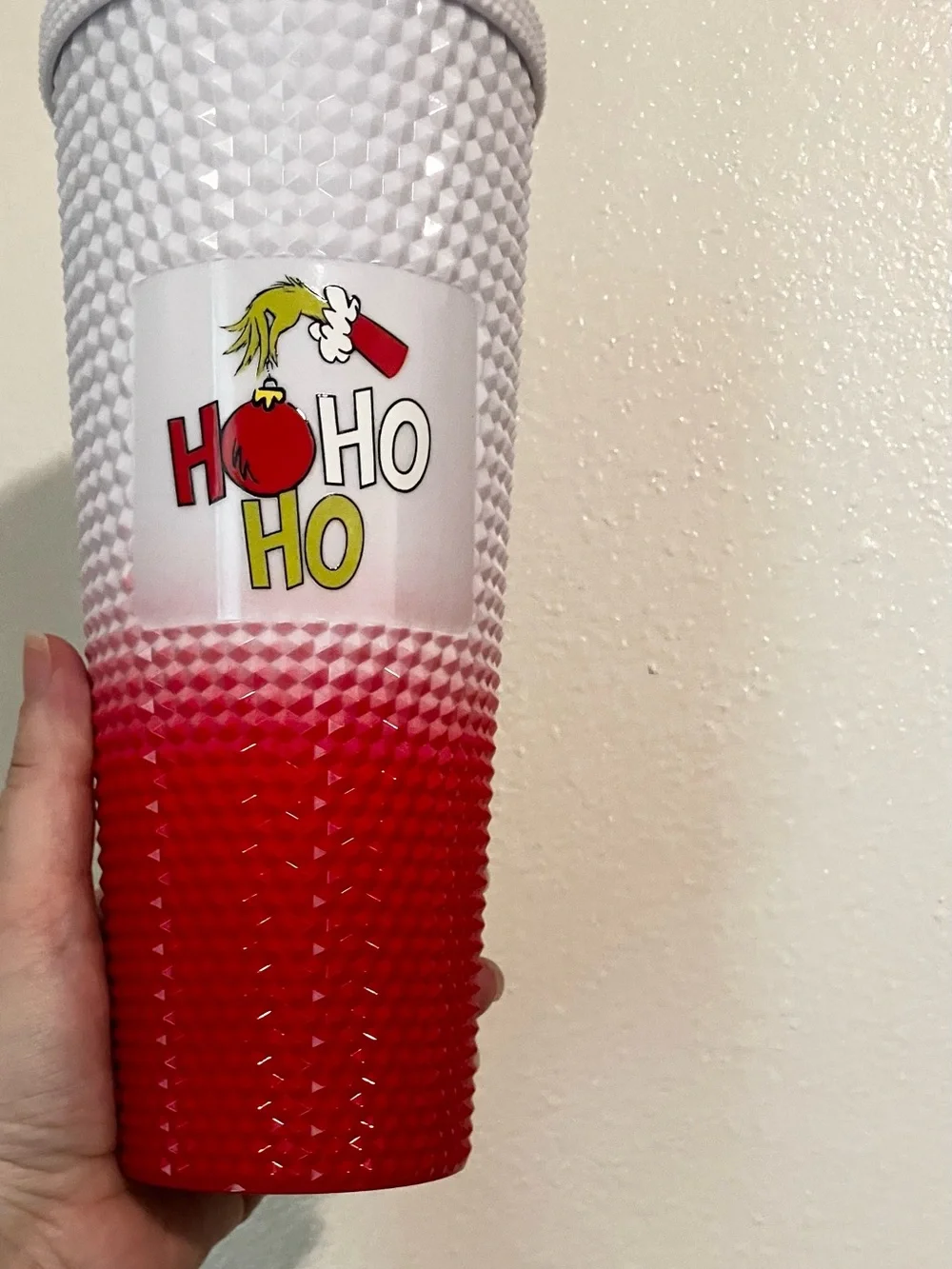 Grinch studded tumbler